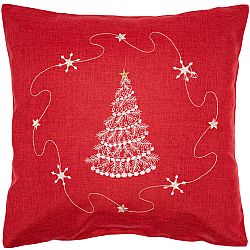 Forbyt Vianočná obliečka na vankúšik červená, 40 x 40 cm